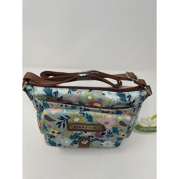 New With Tag Lily Bloom Crossbody Fairy Wren -Blue-Birds-Recycled Bottles - Picture 6 of 10